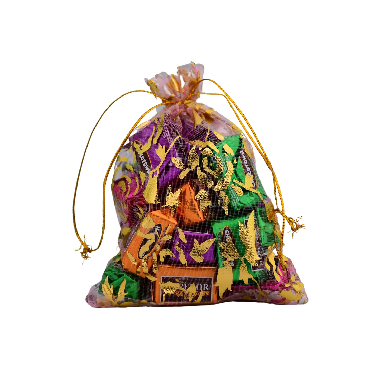 Decorative Gift Potli with 10 Premium Chocolates – Reusable Festive Return Gift Hamper - Image 6