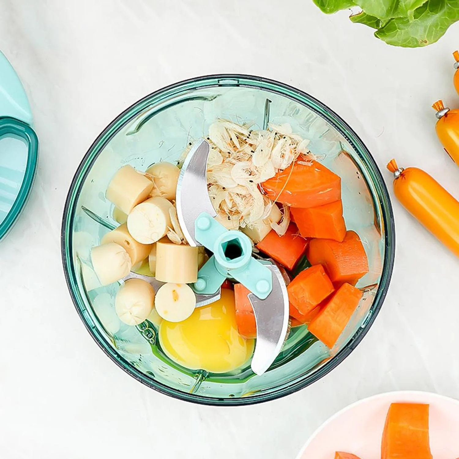 Manual Stainless Steel Vegetable Chopper – Compact, Extra Sharp with 5 Blades - Image 12