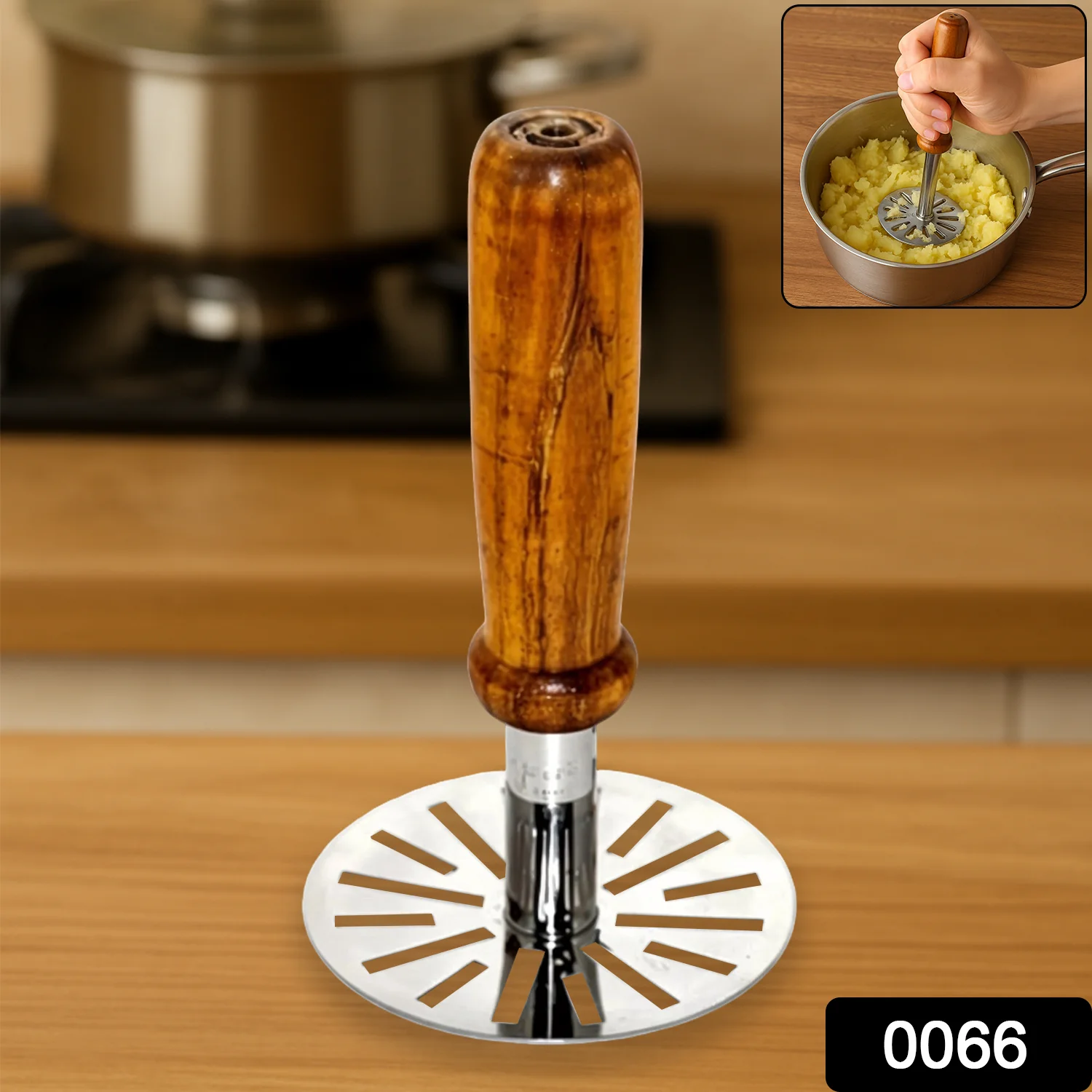 Pavbhaji Masher – Strong Kitchen Tool for Mashing Pavbhaji & Vegetables - Image 2