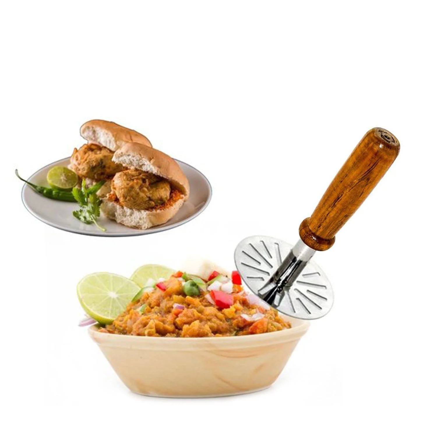 Pavbhaji Masher – Strong Kitchen Tool for Mashing Pavbhaji & Vegetables - Image 8