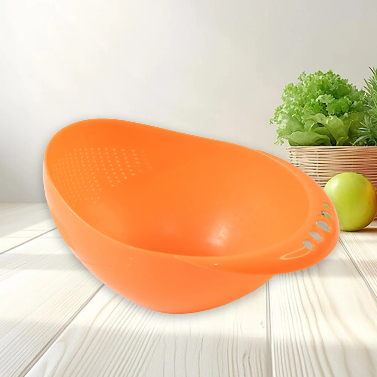 Virgin Rice Bowl Plastic Strainer, Water Strainer | Vegetable & Fruits Washing - Image 4