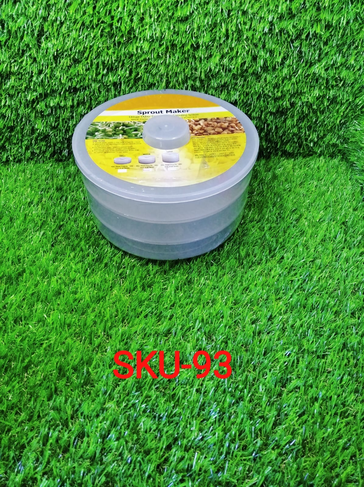 Plastic 3 Compartment Sprout Maker, White - Image 9