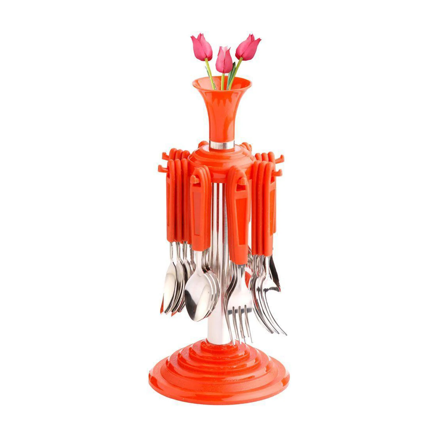 New Stylish 24 Pcs Plastic, Stainless Steel Cutlery Set (Pack of 24) - Image 7