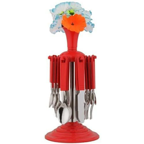 New Stylish 24 Pcs Plastic, Stainless Steel Cutlery Set (Pack of 24) - Image 9