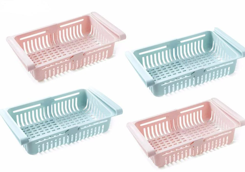 Fridge Organizer Drawer - Adjustable Fridge Storage Basket ( 4pc Set ) - Image 4