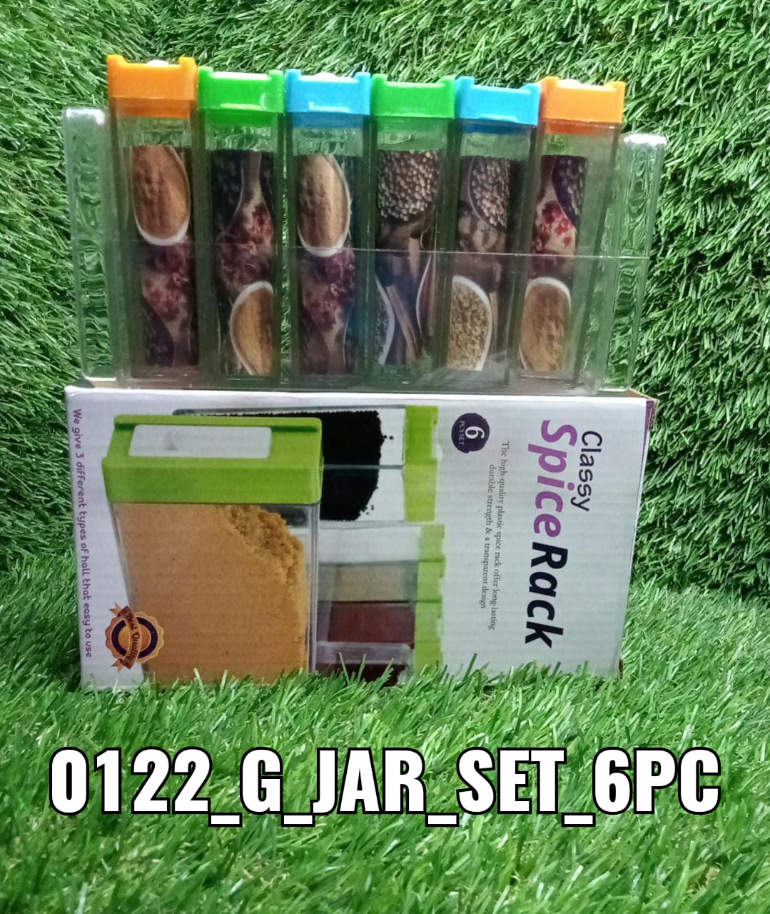 Plastic Spice Jars (6 pcs, 14x22x8cm, Multicolour) - Image 11