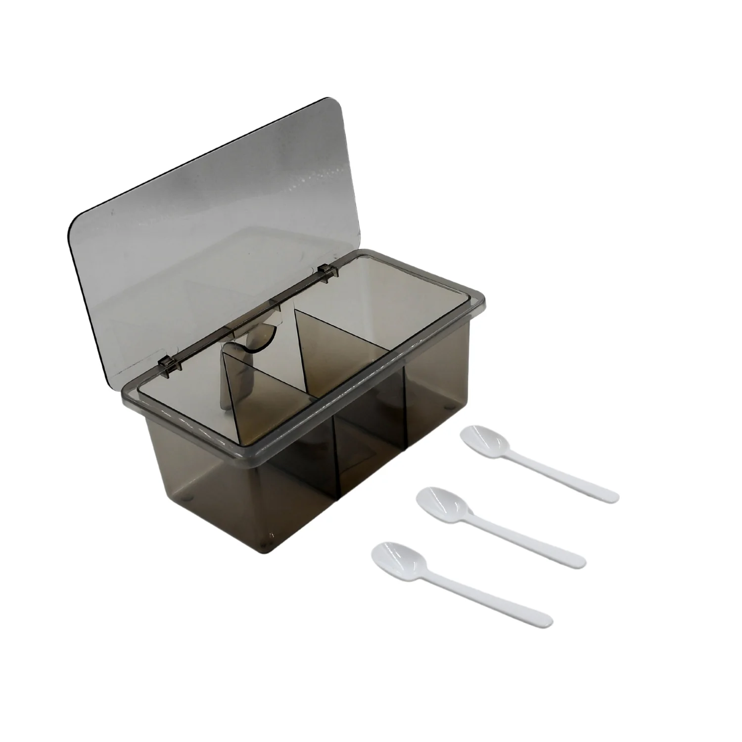 Seasoning Box Portable Durable 3 Sections for Bars Restaurants - Image 4