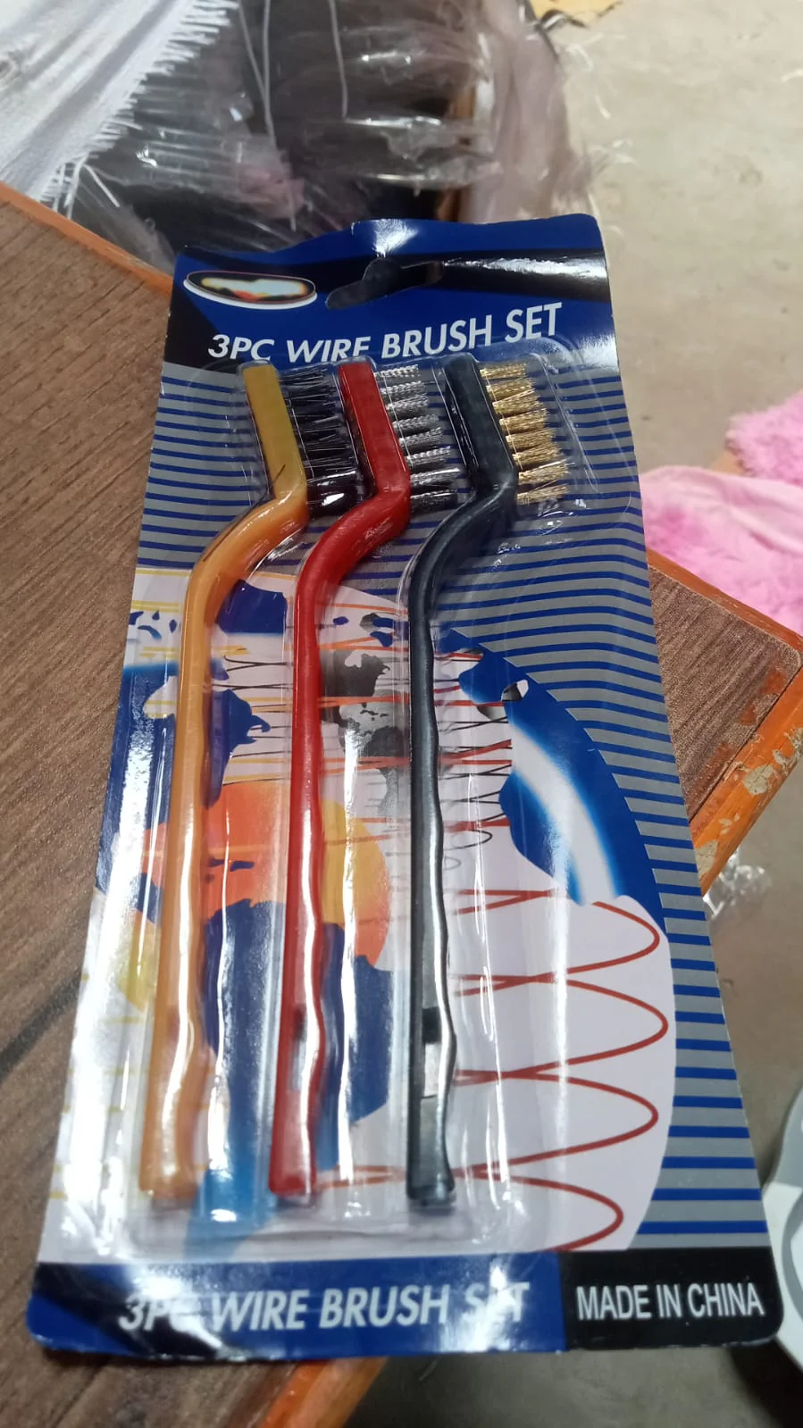 3 Pc Mini Wire Brush Set for cleaning (Brass, Nylon, Stainless Steel Bristles) - Image 8