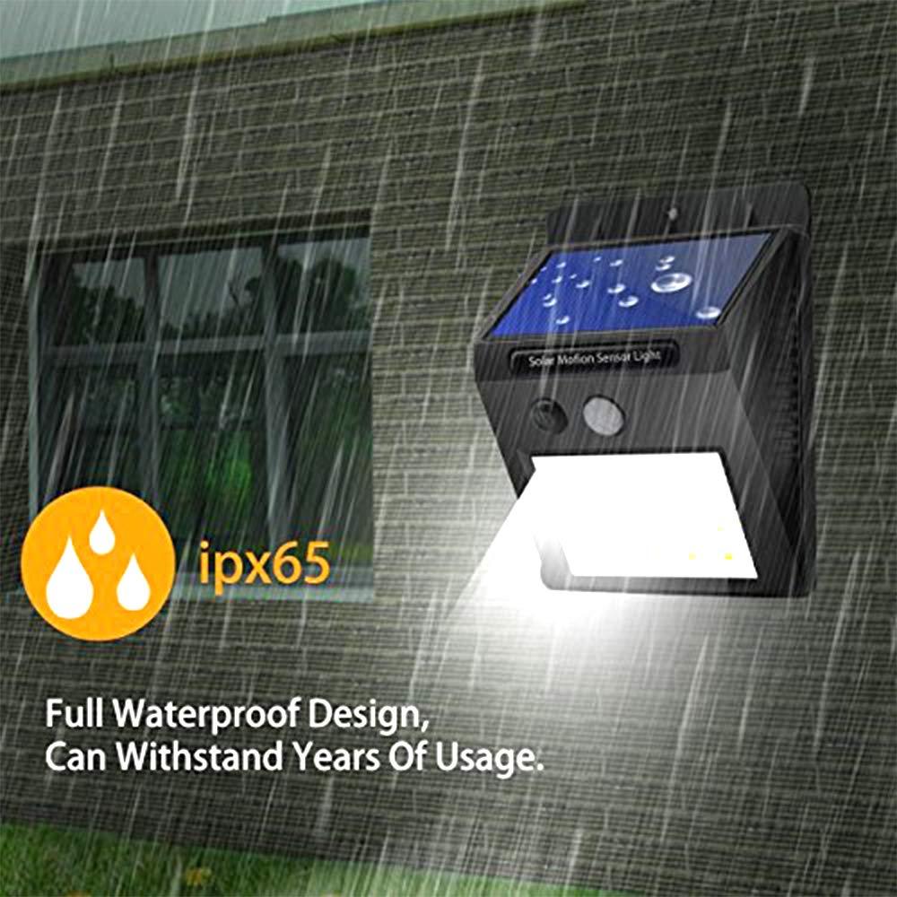 Solar Security LED Night Light for Home Outdoor / Garden Wall (Black) (30-LED Lights) - Image 6