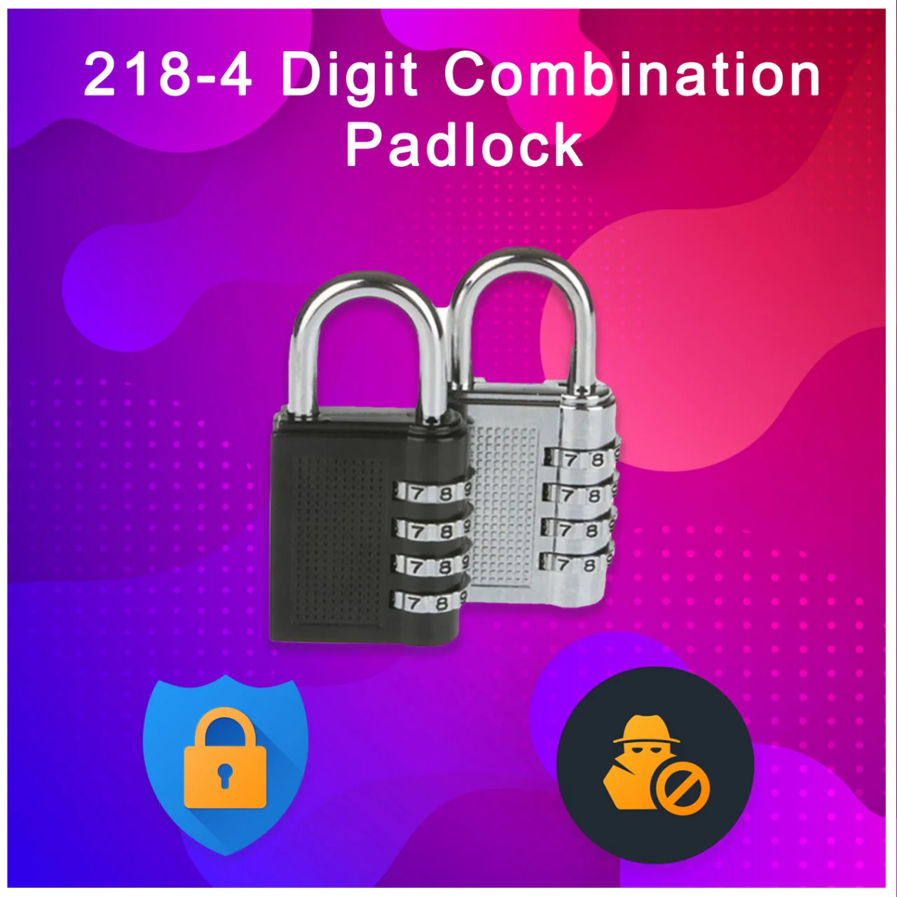 4 Digit Combination Padlock - Image 4
