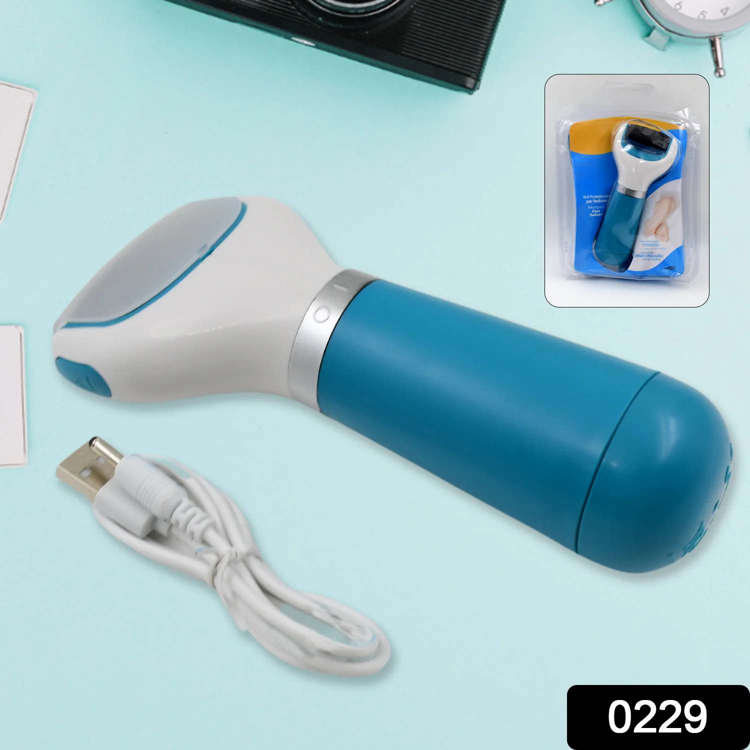 Electronic Dry Foot File, Callous Remover for Feet, Electric Foot with Roller Hard and Dead Skin- Regular Coarse, Baby smooth feet in minutes. For in home padicure foot care, Battery Powered & USB (Battery not included) - Image 2