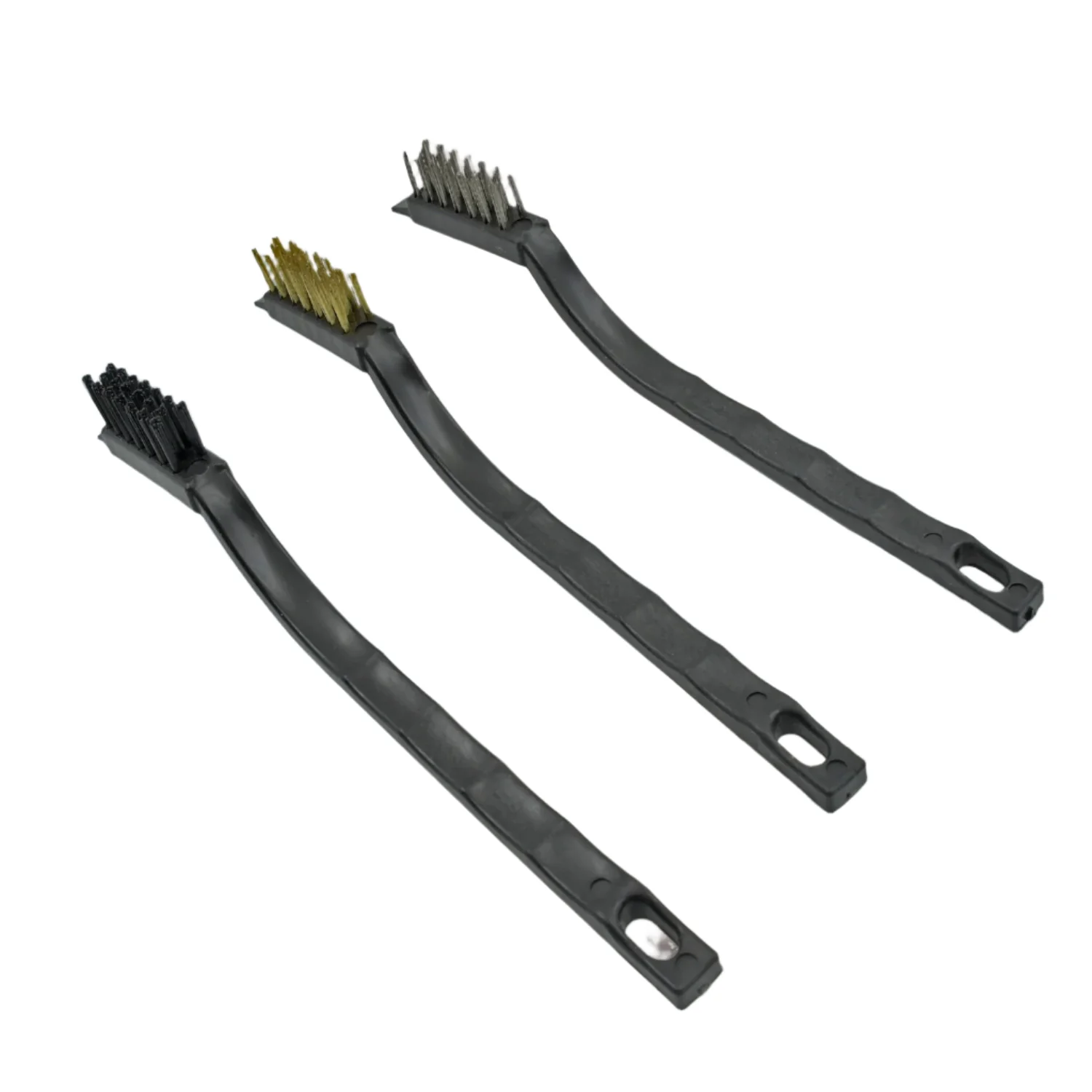 3pcs Mini Wire Brush Set (Steel / Nylon / Brass Brush) - Image 3