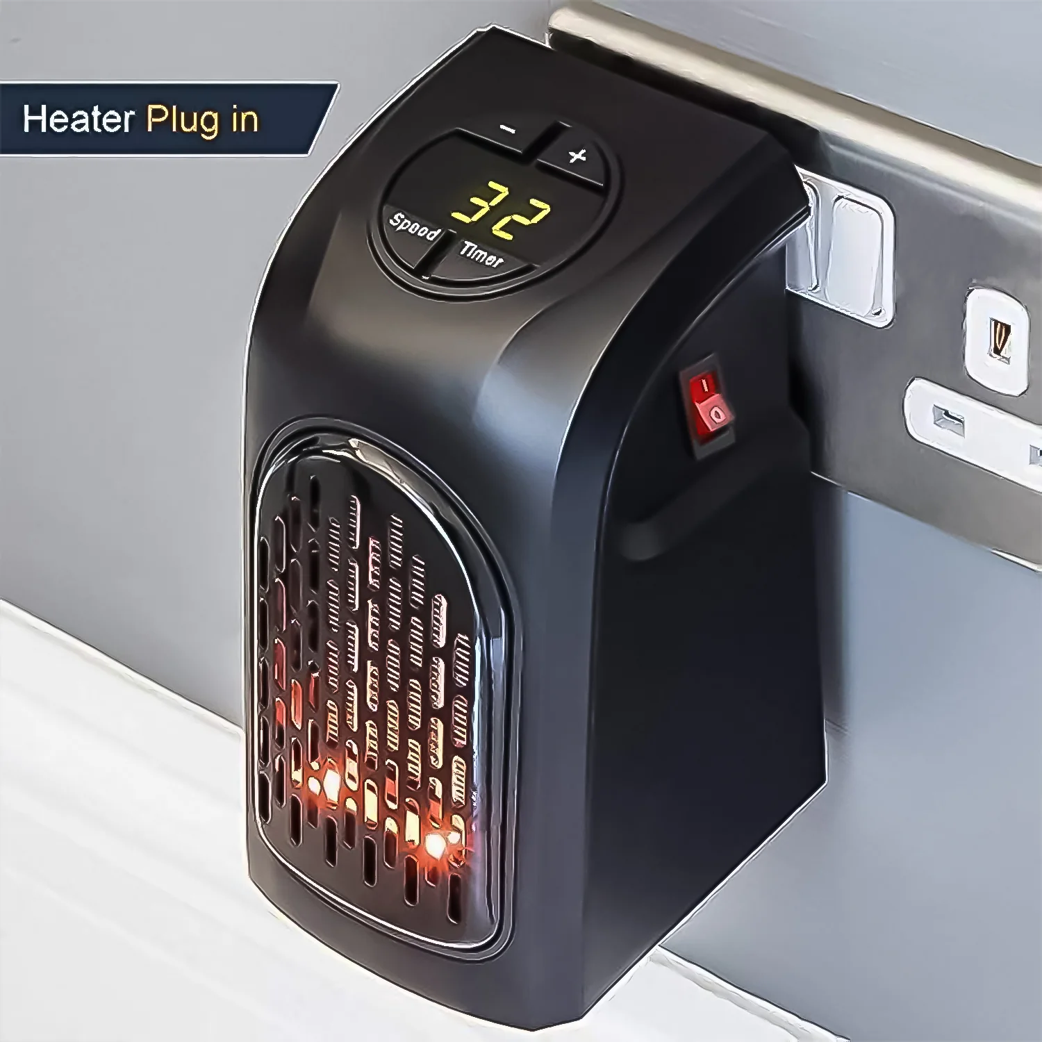 Electric Mini Handy Heater Plug-In Wall (400w) - Image 4
