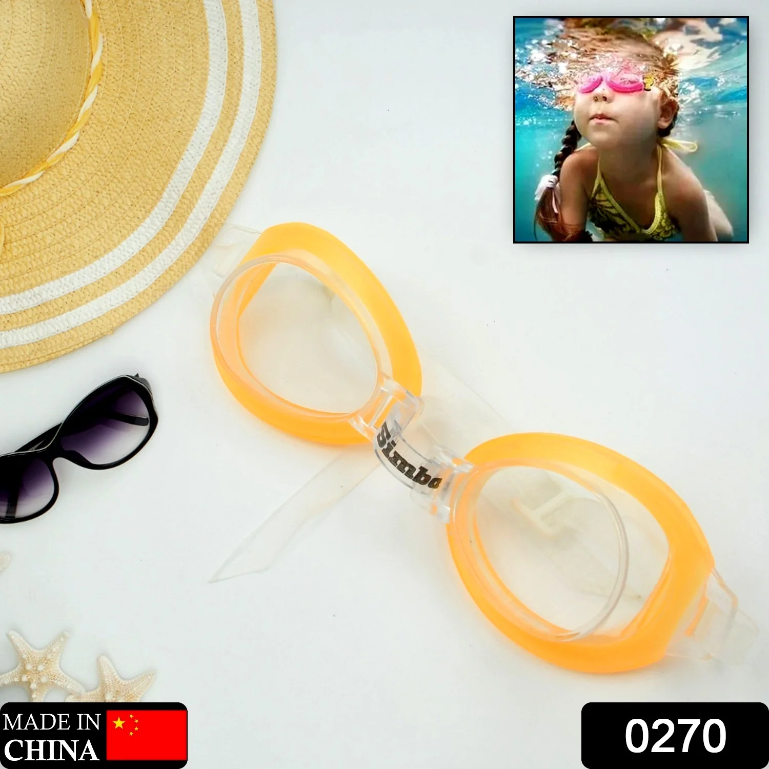 Cute Design Adjustable Swimming GogglesFor Kids Boys,  Waterproof (1 Pc ) - Image 2