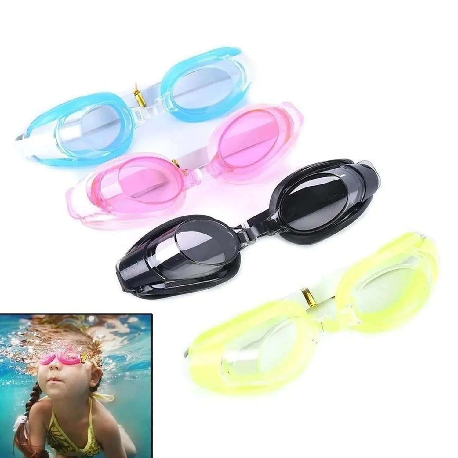 Cute Design Adjustable Swimming GogglesFor Kids Boys,  Waterproof (1 Pc ) - Image 6