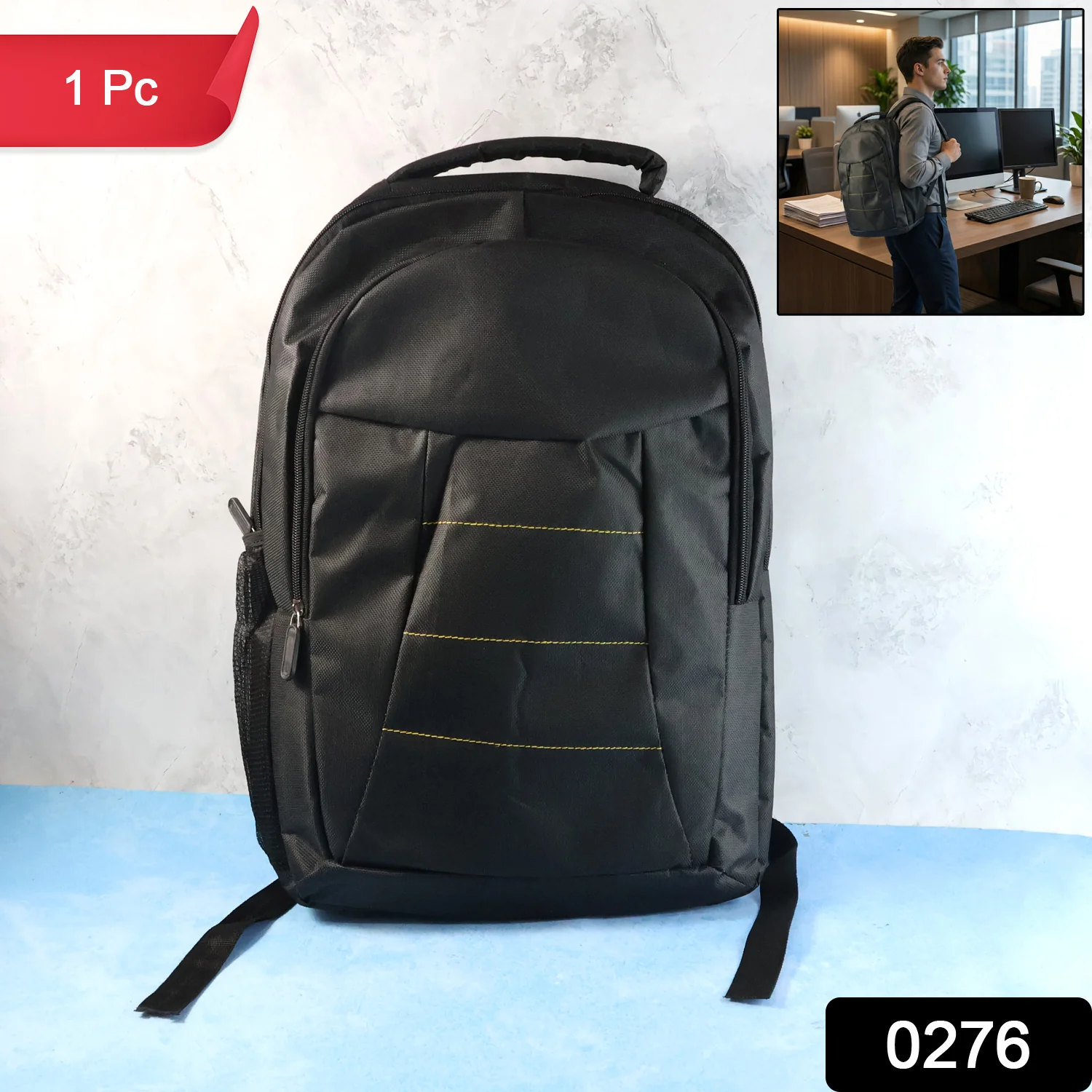 Lightweight Water-Resistant Laptop Bag with Pockets & Adjustable Strap - Image 2