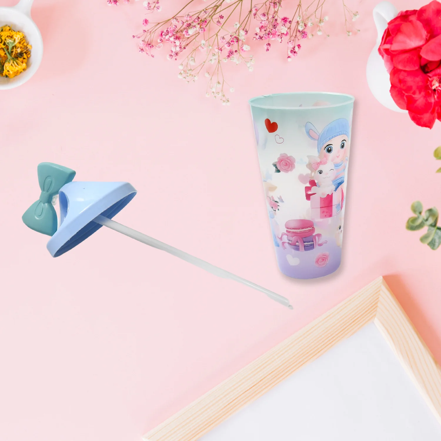 Unicorn Water Bottle with Straw & Lid for Kids (Without Light) - Image 8
