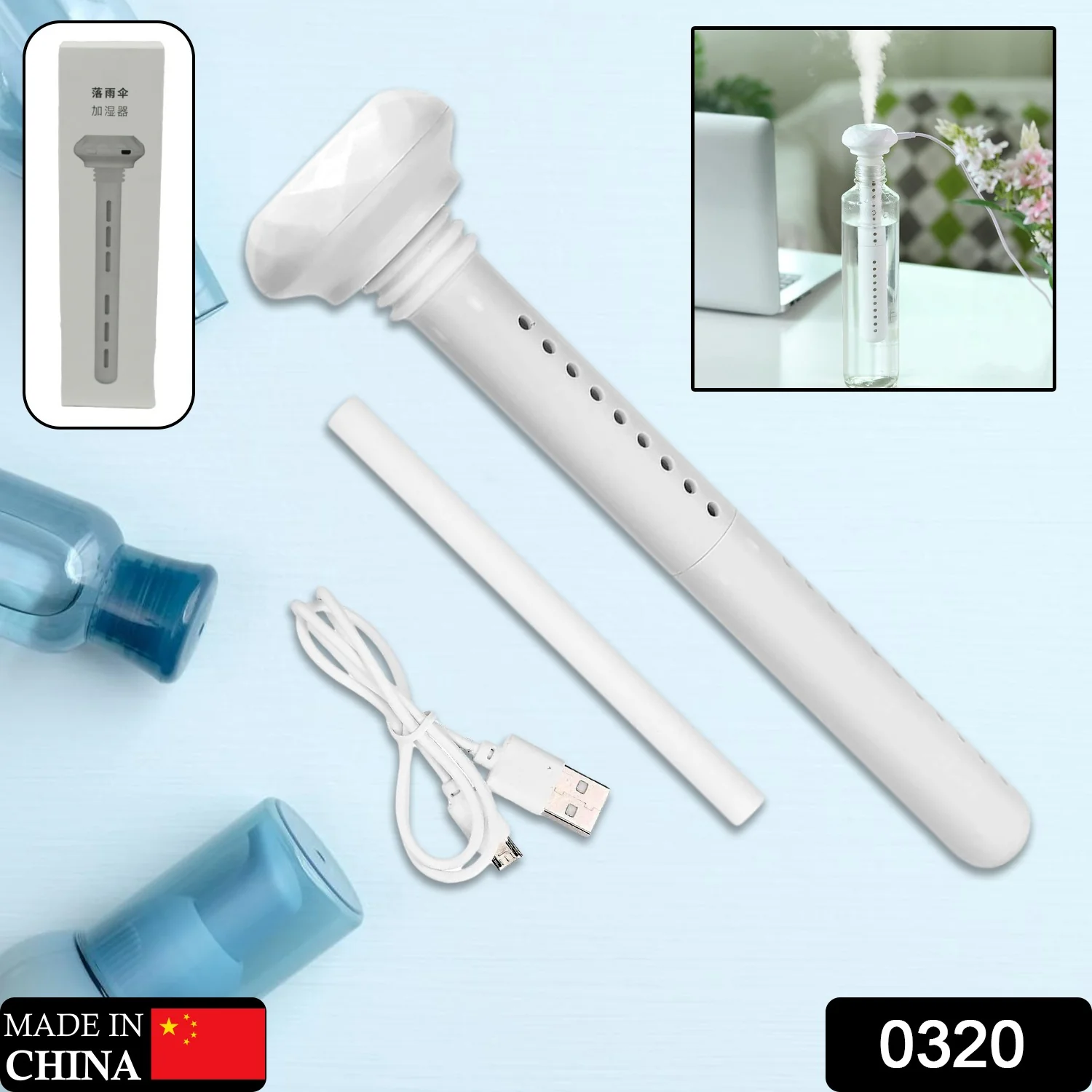 Mini Portable USB Humidifier – Quiet Cool Mist for Car, Home, Office, Travel (1 Pc) - Image 2