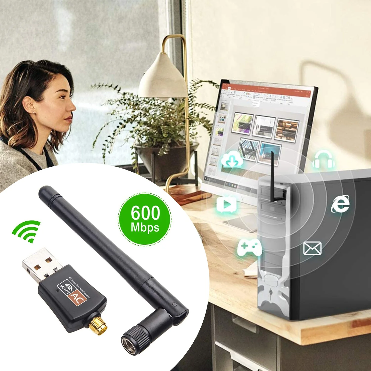 USB WiFi Receiver for Household and Office Daily Internet Use Suitable for  People - Image 7