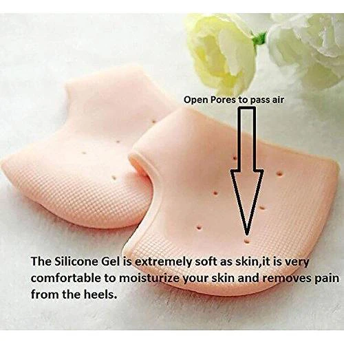Moisturizing Skin Softening Silicone Gel for Dry Cracked Heel Repair (Multicolour) - Image 5
