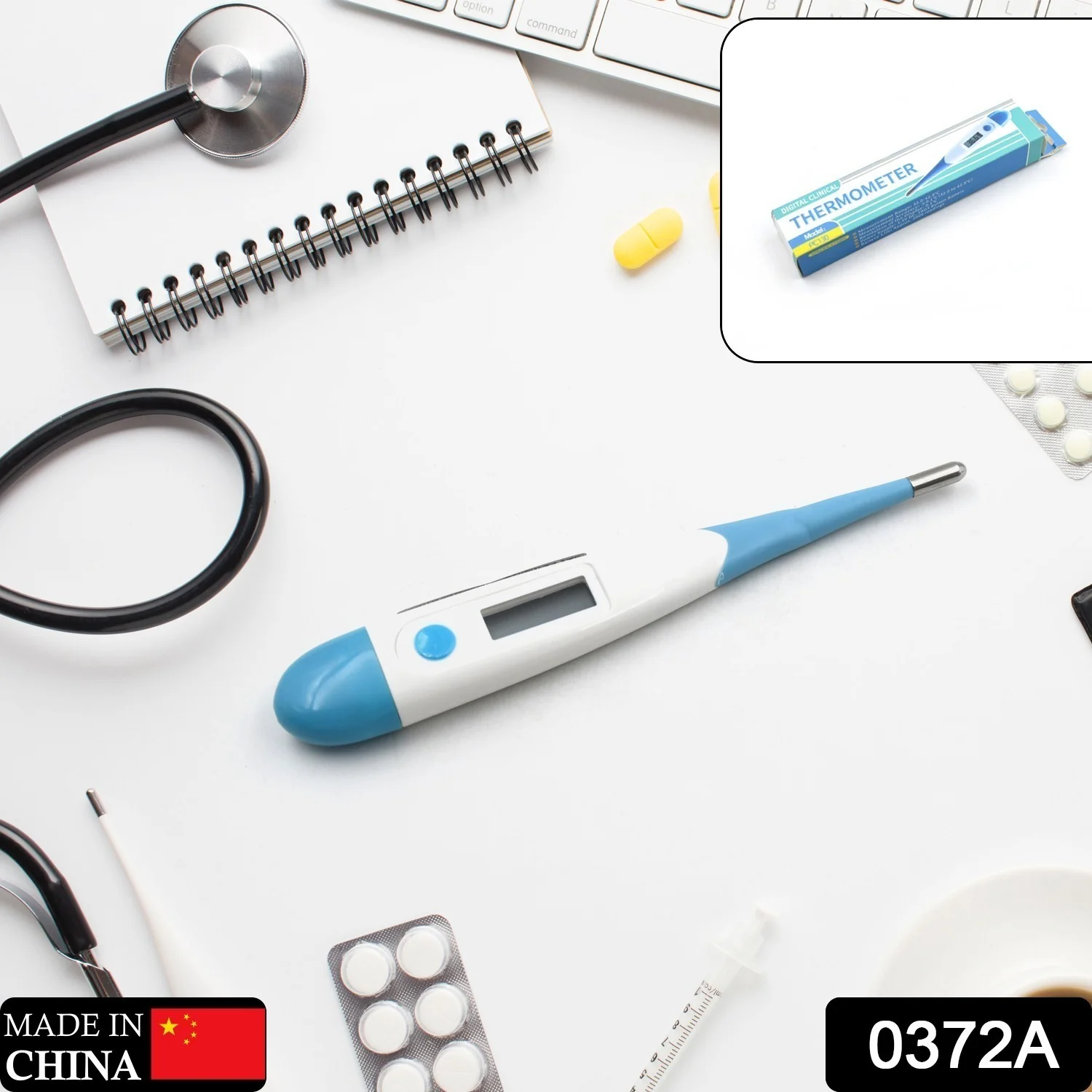 Thermometer for Adults, Child With LCD Backlight Display & Thermometer Cover Thermometer for Fever - Image 2
