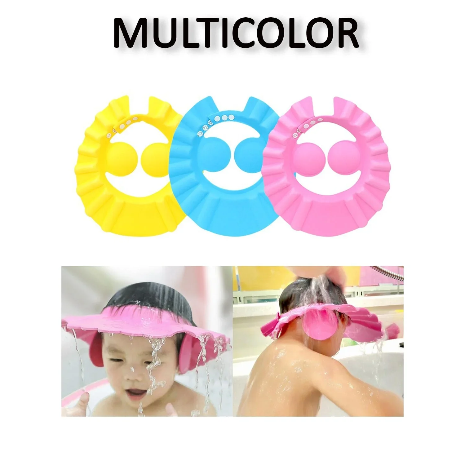 Soft Adjustable Baby Shower Cap – Splash-Proof Eye & Ear Protection for Bath Time - Image 6