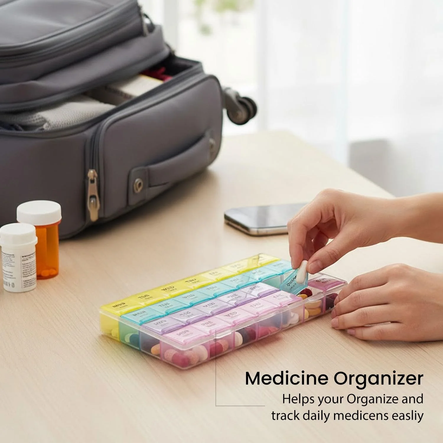 Weekly Pill Case 28-Slot Medicine Organizer - Image 4