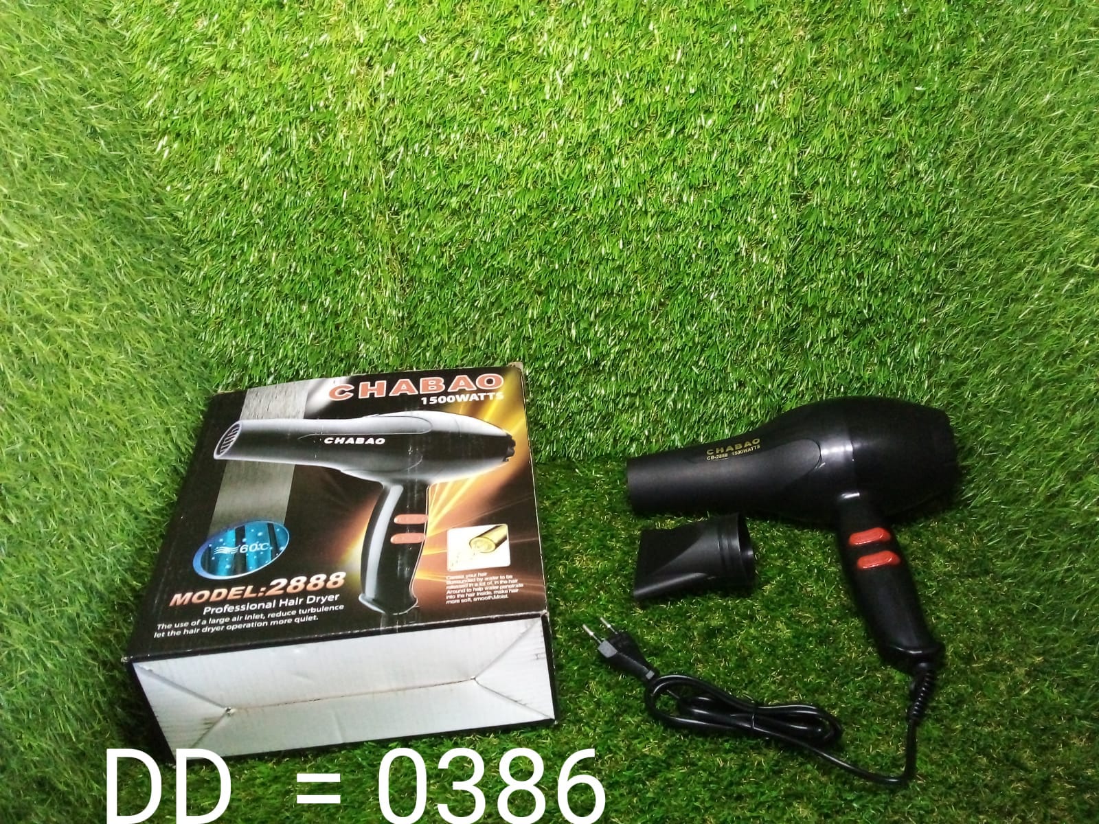 1500 Watts Professional Hair Dryer 2888 (Black), Hair accessories - Image 7
