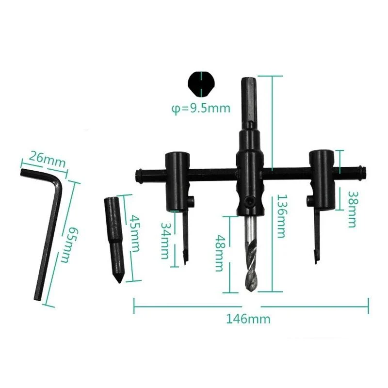 Adjustable Circle Hole Saw Drill Bit Cutter - Image 5