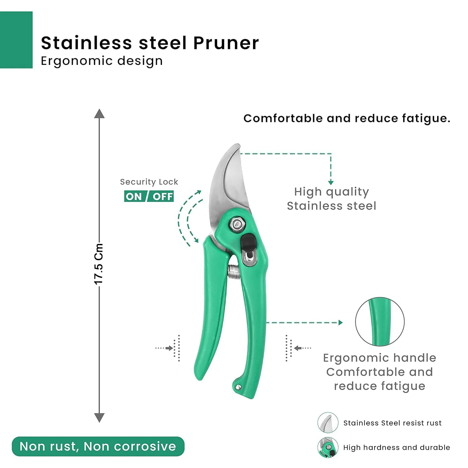 Garden Shears Pruners Scissor for Cutting Branches, Flowers, Leaves, Pruning Seeds - Image 6