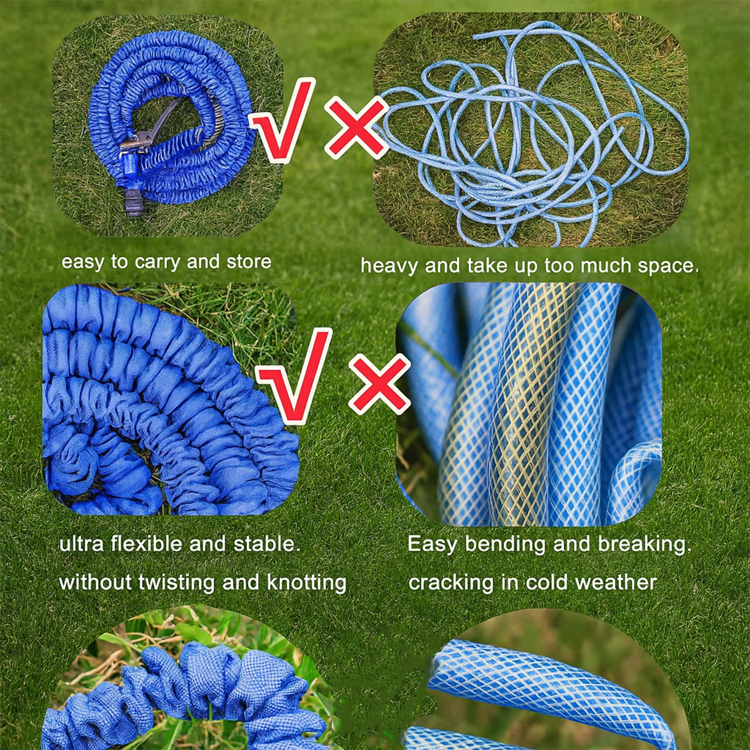 50 Ft Expandable Hose Pipe Nozzle For Garden Wash Car Bike With Spray Gun - Image 4