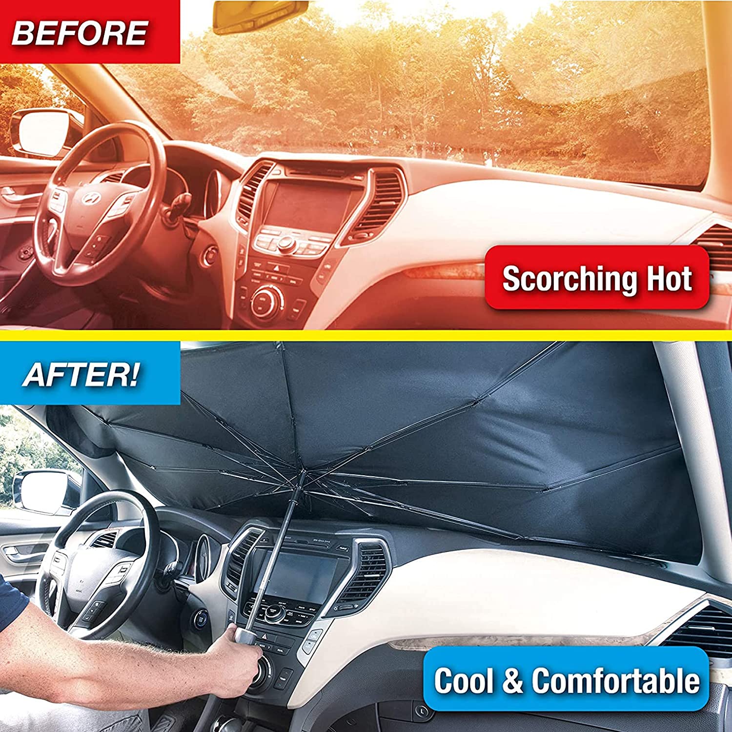 Foldable Car Windshield Sunshade for Heat Protection - Image 12