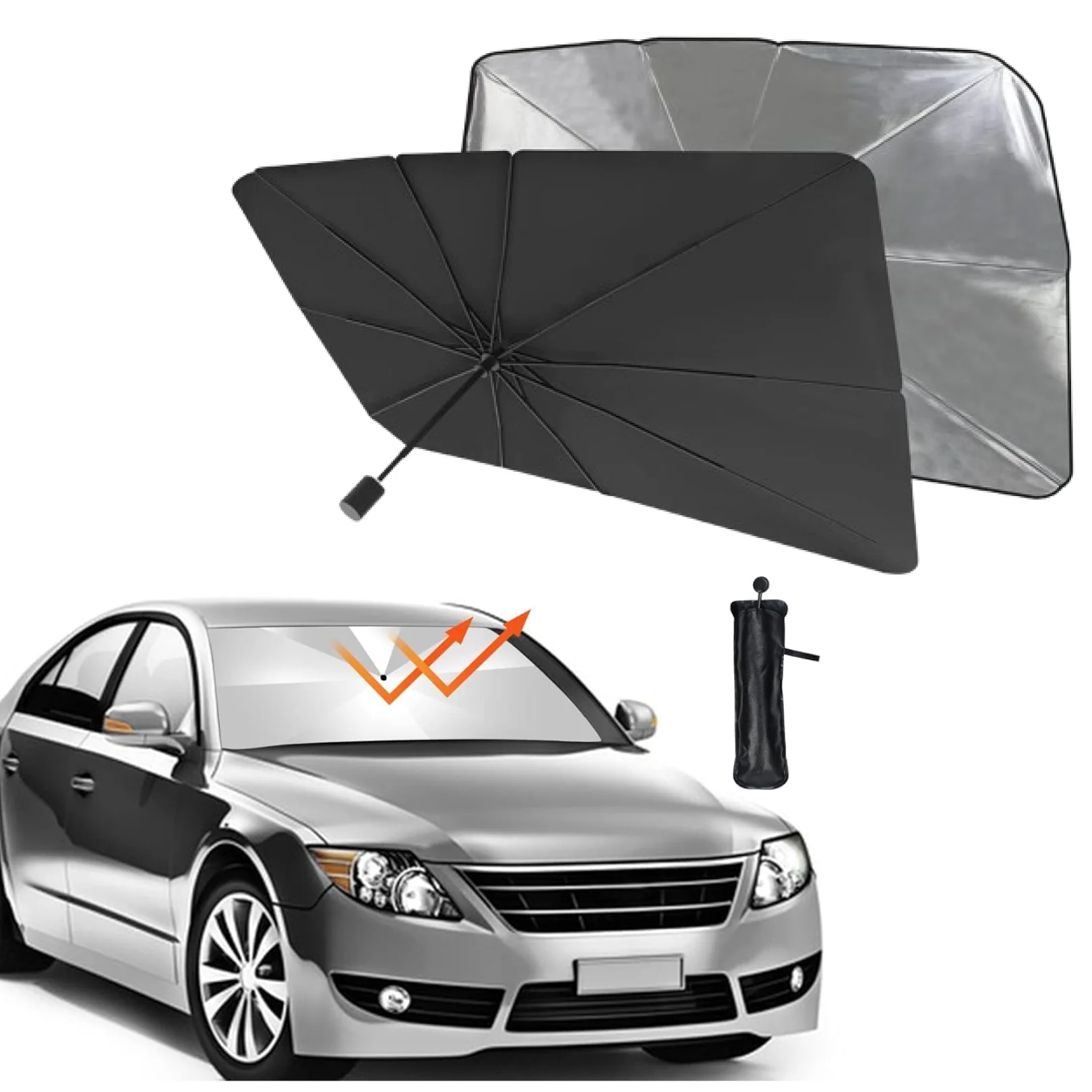 Foldable Car Windshield Sunshade for Heat Protection - Image 3