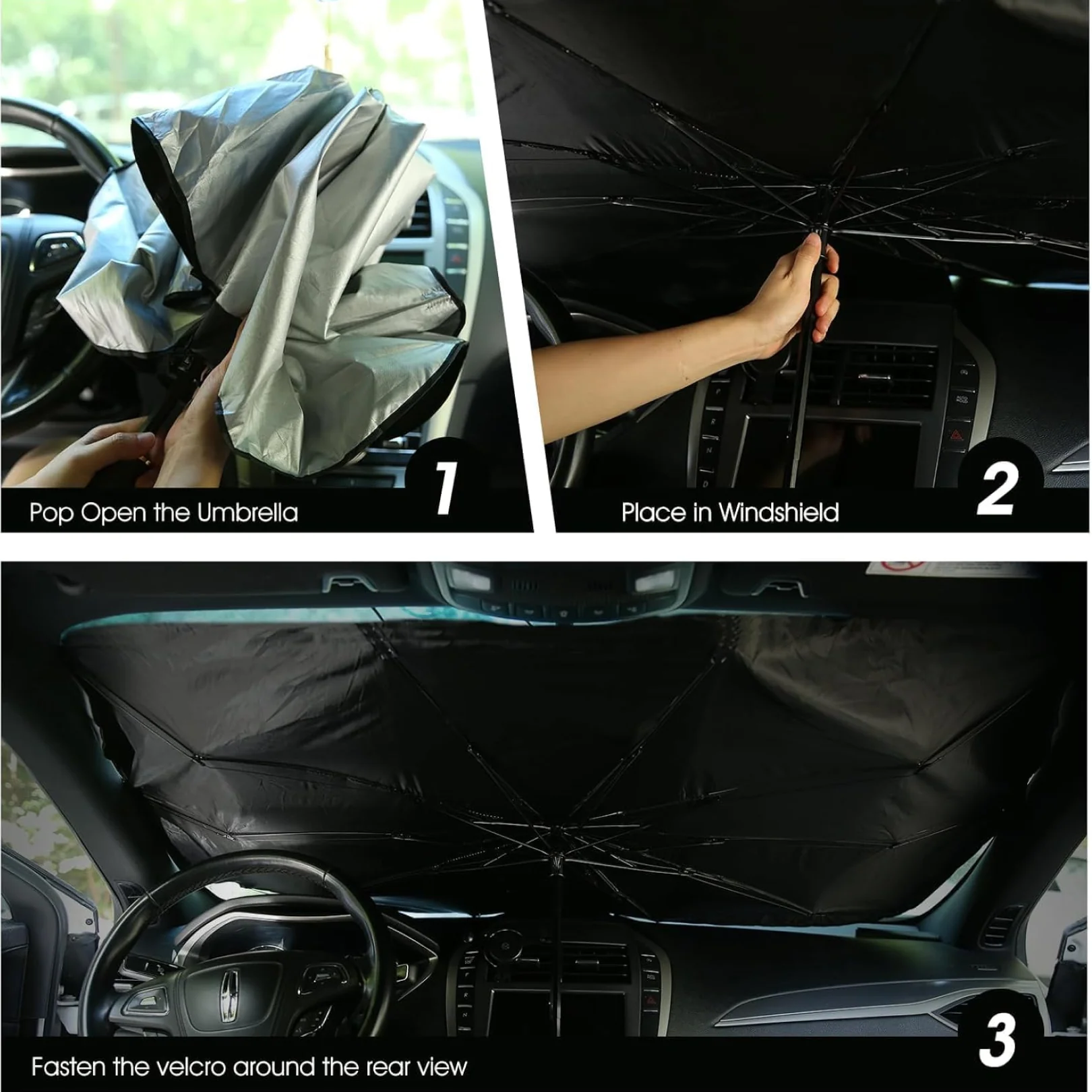 Foldable Car Windshield Sunshade for Heat Protection - Image 4