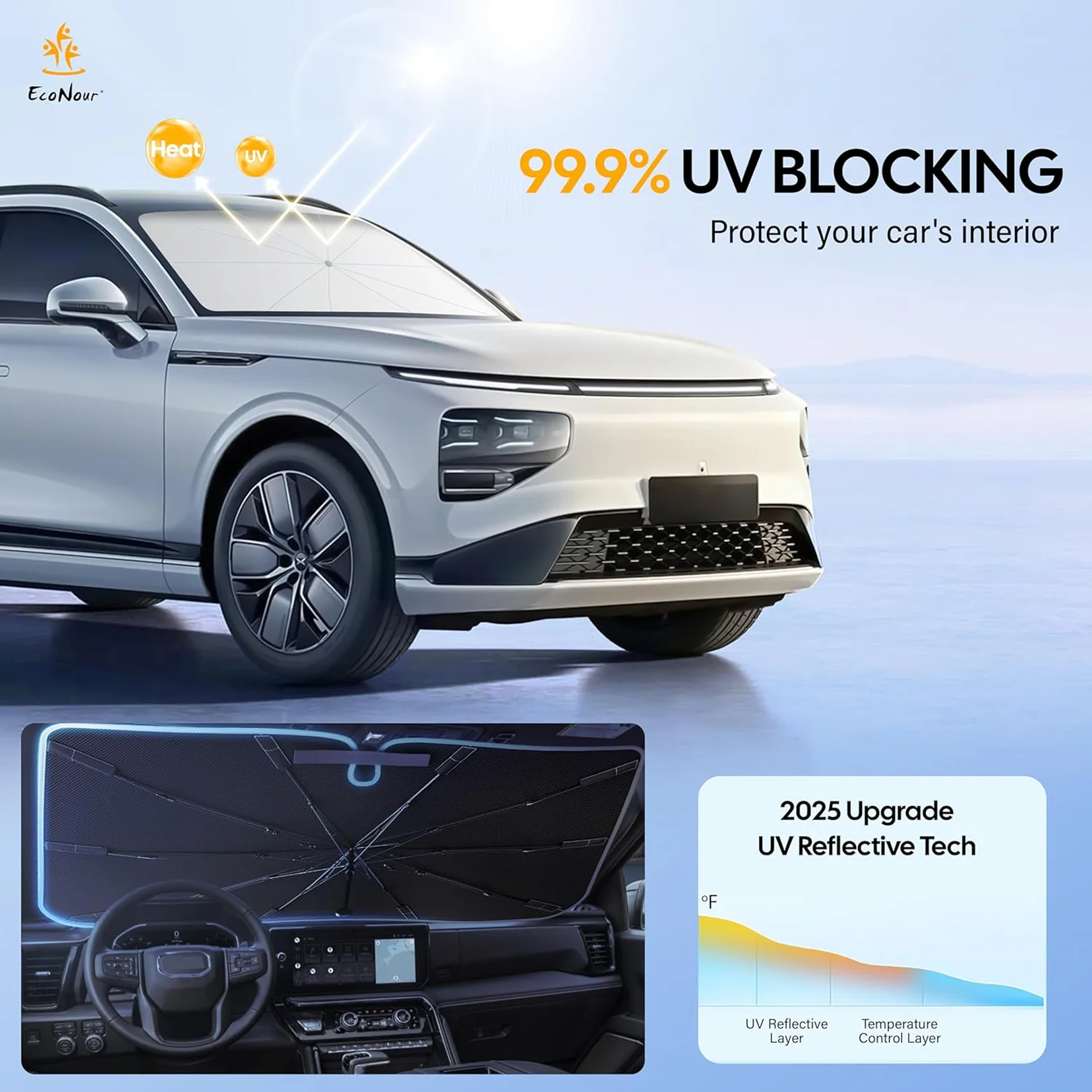 Foldable Car Windshield Sunshade for Heat Protection - Image 5