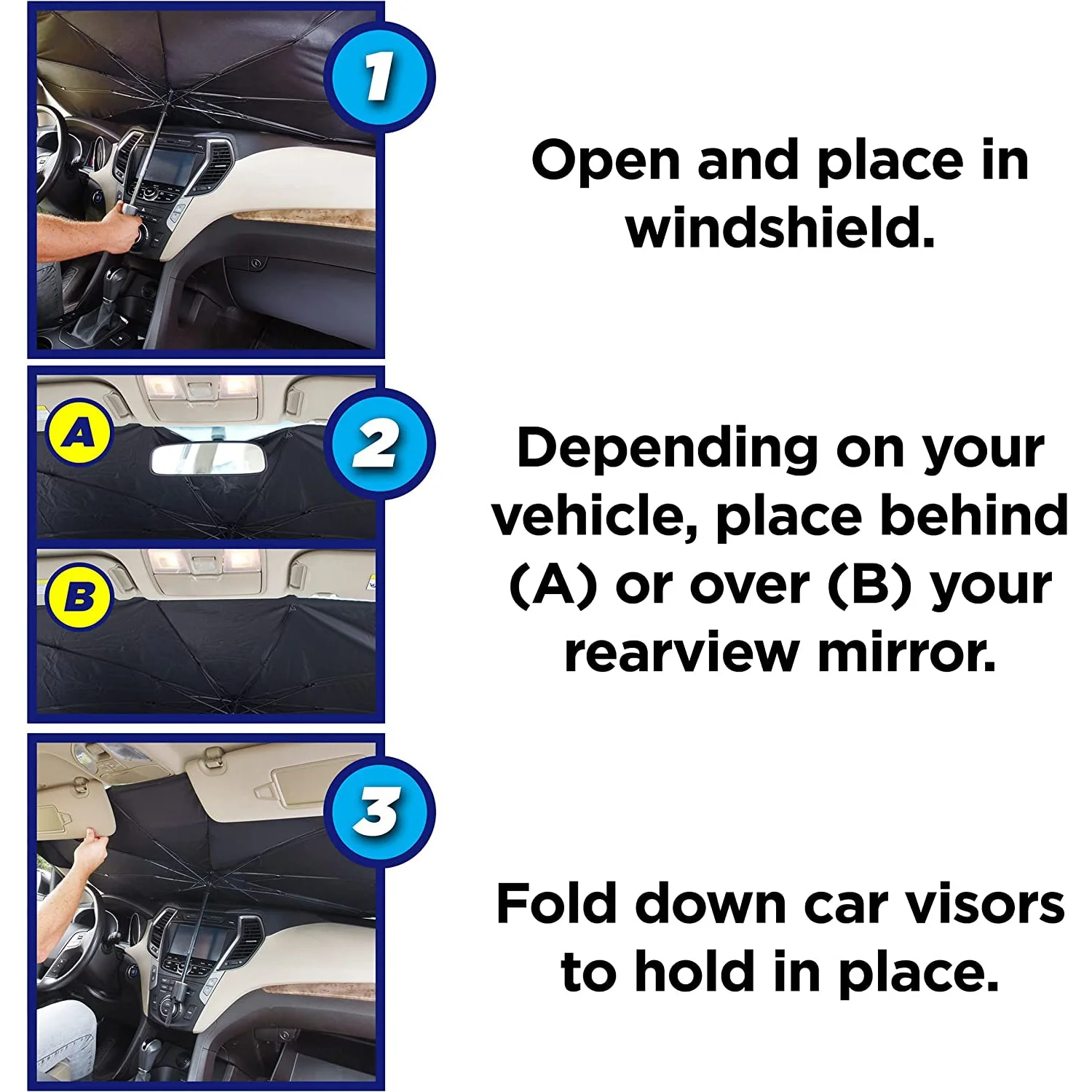 Foldable Car Windshield Sunshade for Heat Protection - Image 7