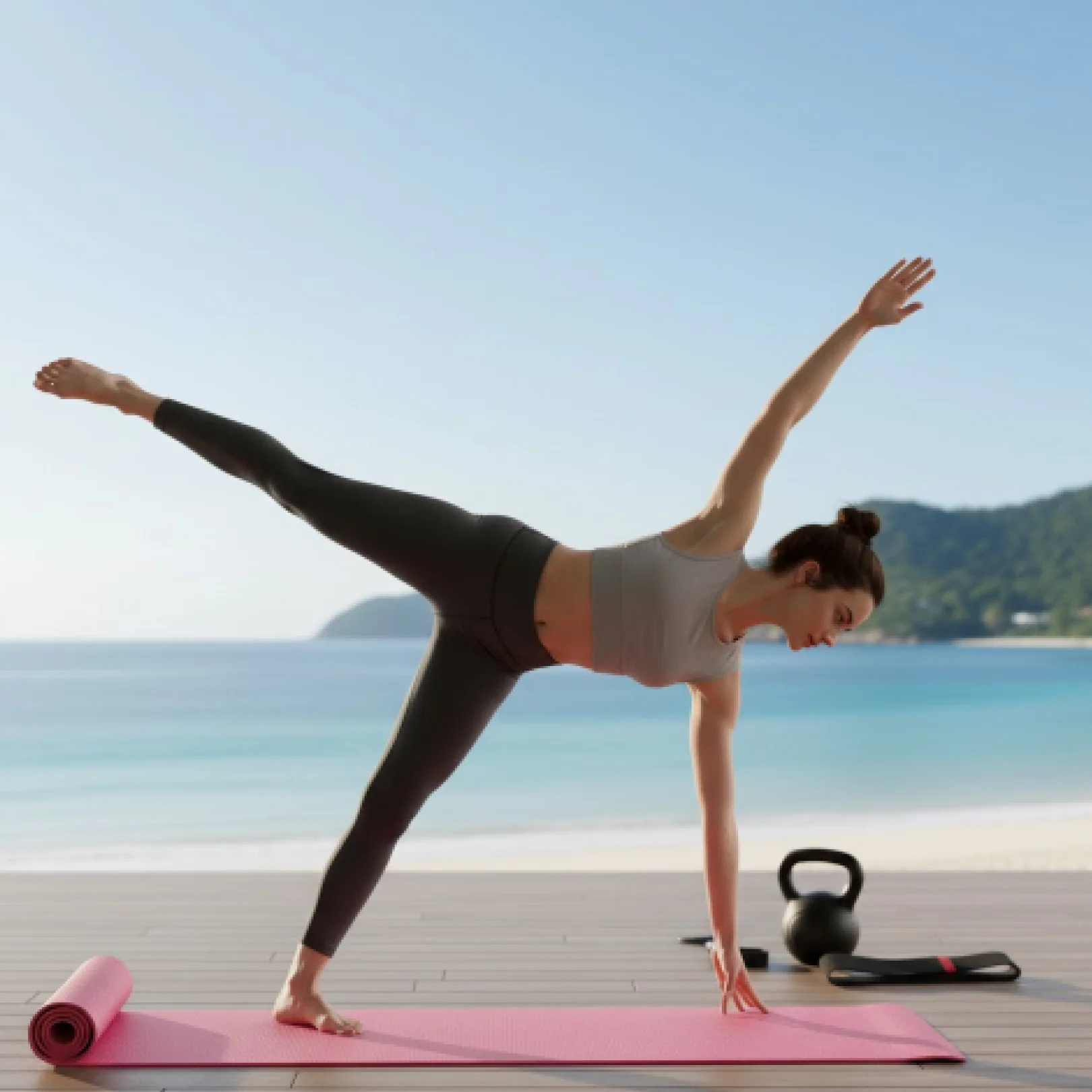 Yoga Mat Eco-Friendly for Fitness & Gym – Non-Slip Exercise Mat (180x60cm) - Image 3