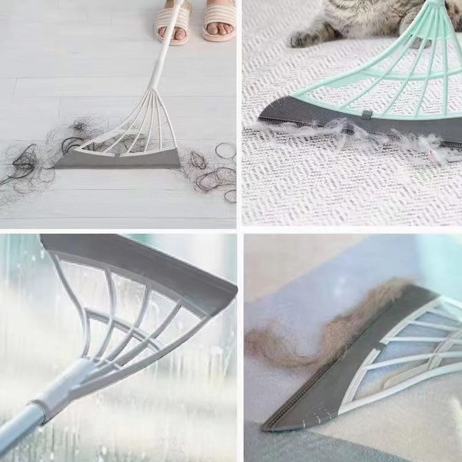 Durable Eco-Friendly Broom with Scraper - Image 3