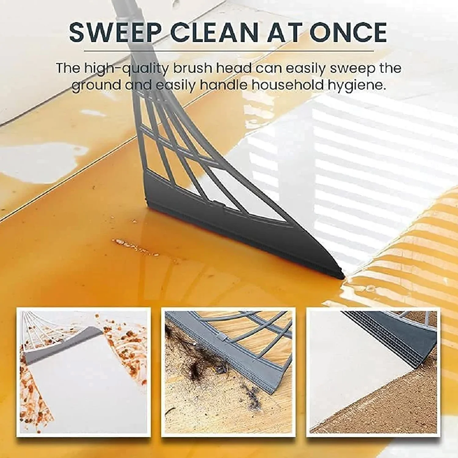 Durable Eco-Friendly Broom with Scraper - Image 4