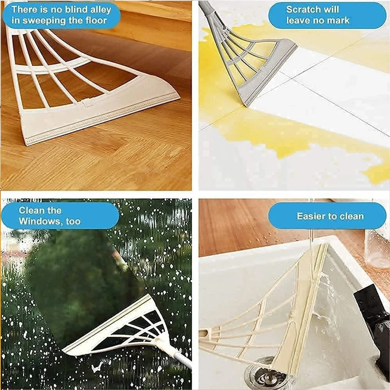 Durable Eco-Friendly Broom with Scraper - Image 6
