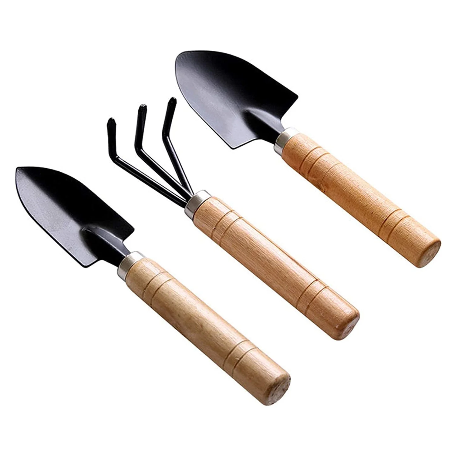 Small sized Hand Cultivator, Small Trowel, Garden Fork (Set of 3) - Image 4