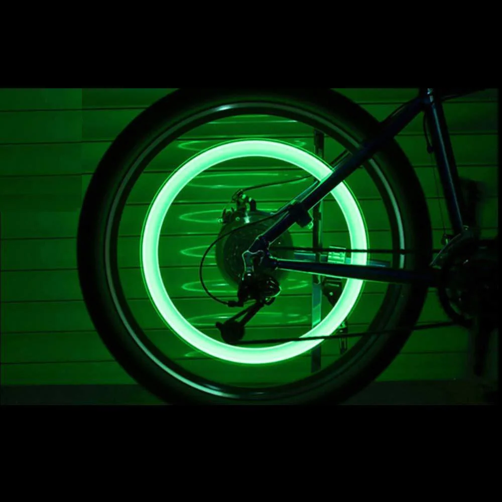 LED Flash Light lamp tyre Wheel Valve Sealing caps (2 Pc / Mix Color) - Image 4