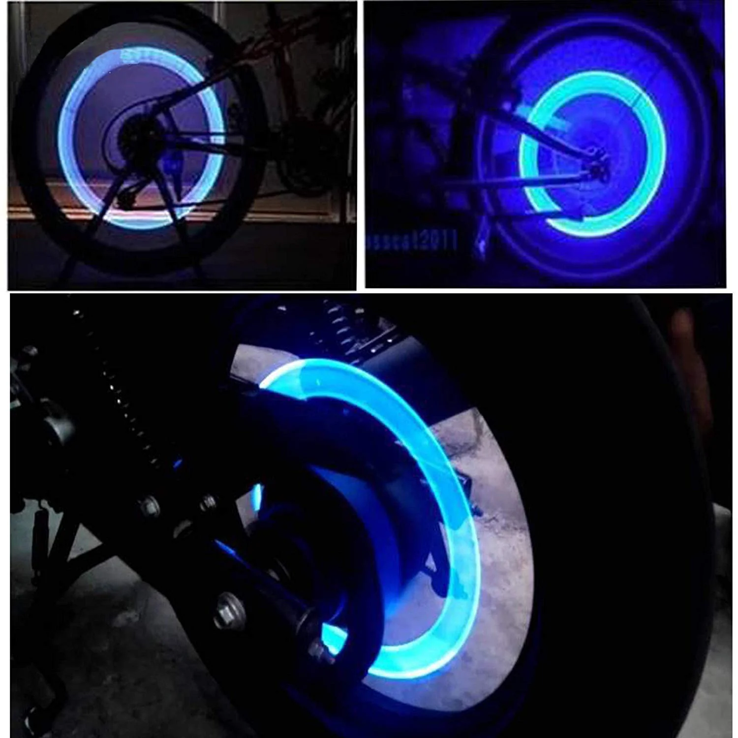 LED Flash Light lamp tyre Wheel Valve Sealing caps (2 Pc / Mix Color) - Image 8