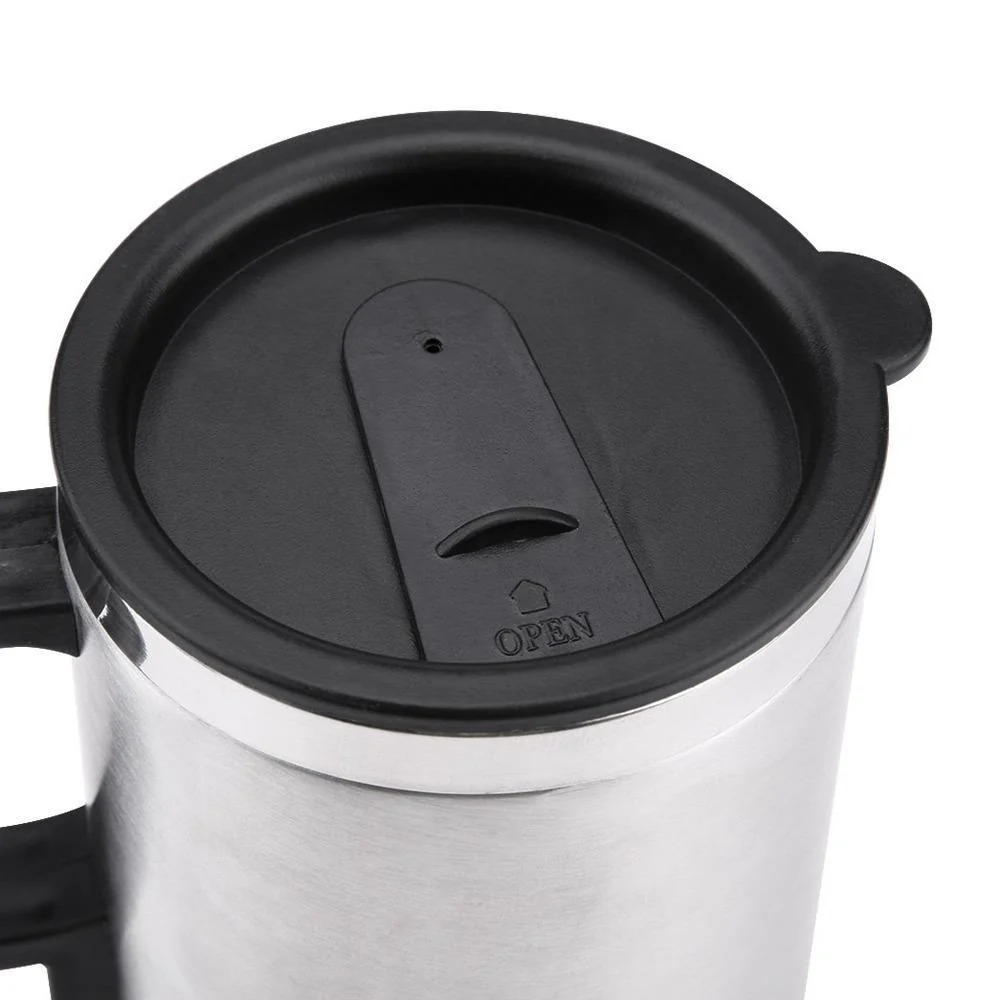 12V Car Charging Electric Kettle Mug (Silver) - Image 6