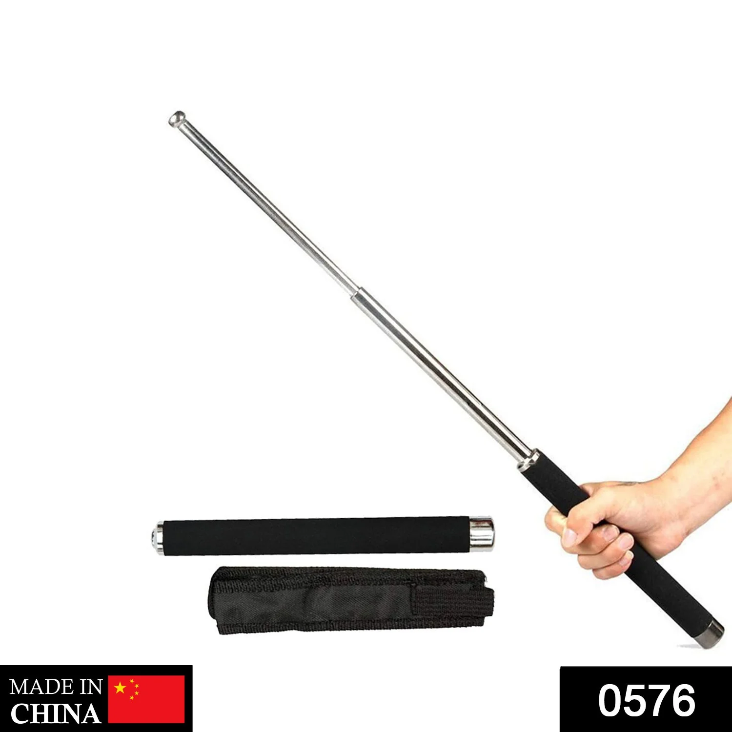 Multi-Function Collapsible Self Defense Stick Extended - Image 3