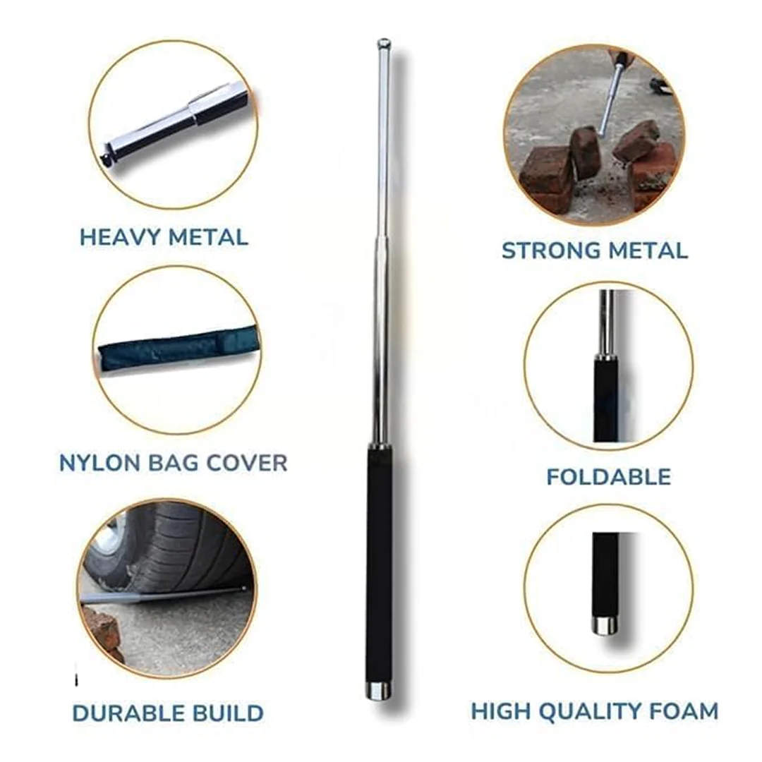 Multi-Function Collapsible Self Defense Stick Extended - Image 4