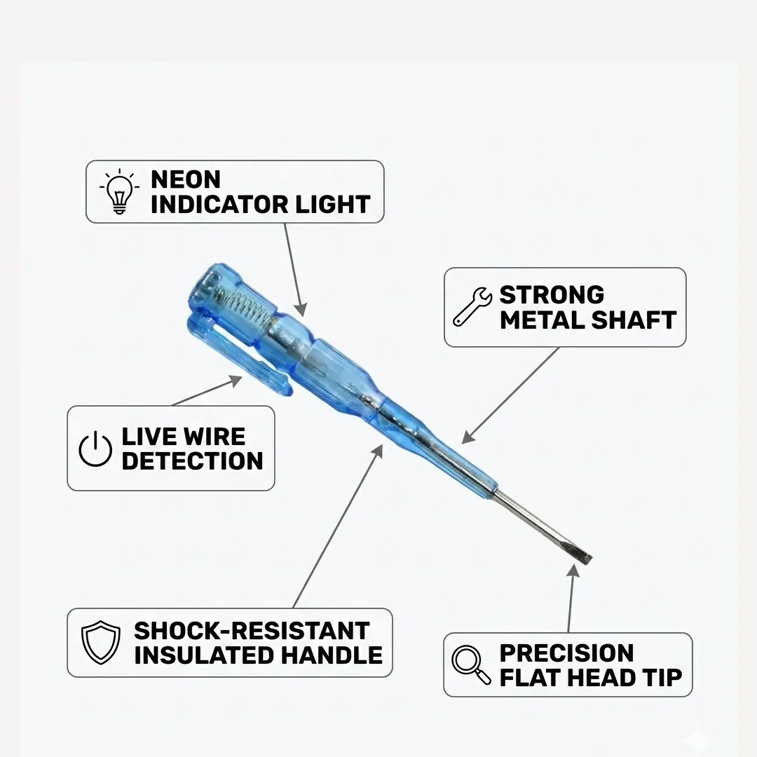 Metal Linemen Tester Screwdriver - Image 3