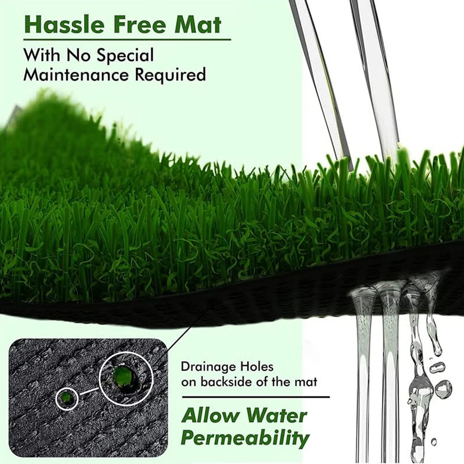 Artificial Grass Mat for Balcony or Doormat, 58x38cm - Image 7