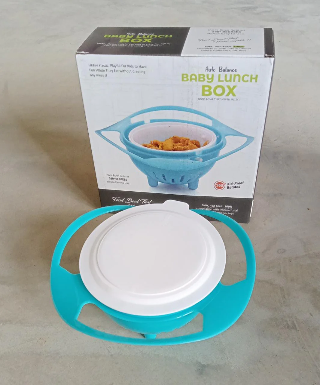 Portable Non Spill Feeding Toddler Gyro Bowl 360 Degree Rotating Dish - Image 10