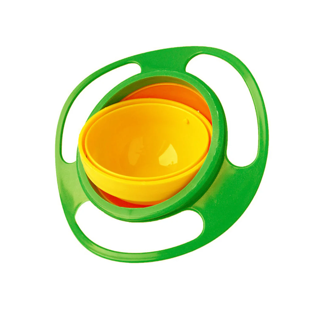 Portable Non Spill Feeding Toddler Gyro Bowl 360 Degree Rotating Dish - Image 3